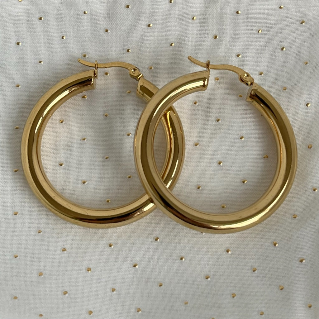 Oorbel Lotte - zilver & goud