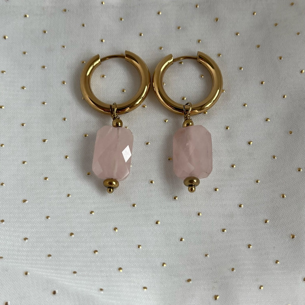 Oorbel Manou - goud (zwart) & goud (roze) & zilver