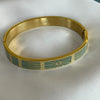 Armband Agnes goud - donkerblauw & groenblauw