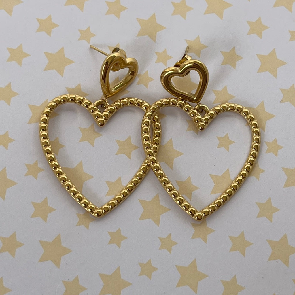 Oorbel Nina - zilver & goud