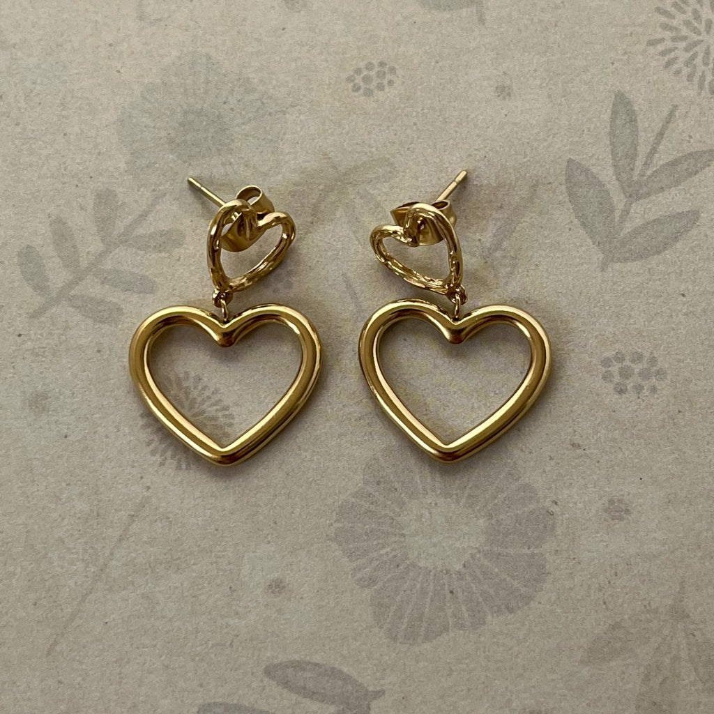 Oorbel Mara - zilver & goud