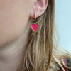 Oorbel Brigit - zilver & goud (rood) & goud (roze)