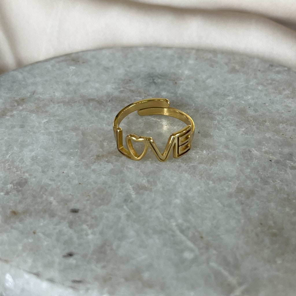 Ring Aisha - zilver & goud