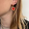 Oorbel Brigit - zilver & goud (rood) & goud (roze)