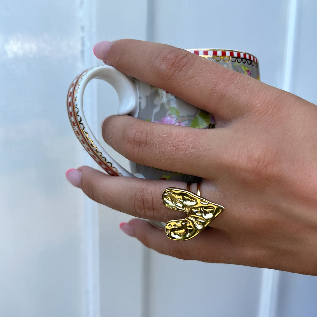 Ring Robyne - zilver & goud