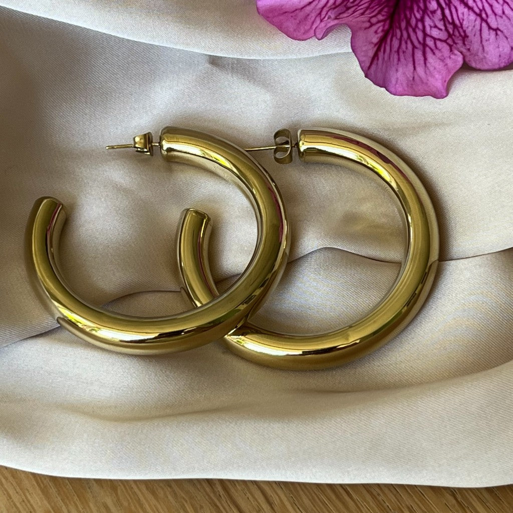 Oorbel Diora - zilver & goud
