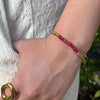 Armband Babs goud - groen & roze & blauw & oranje