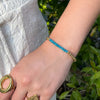 Armband Babs goud - groen & roze & blauw & oranje