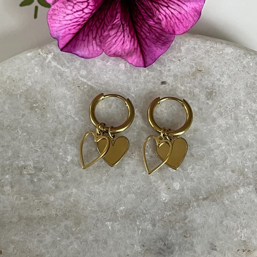 Oorbel Cita - zilver & goud