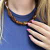 Ketting Jacky - roze & bruin