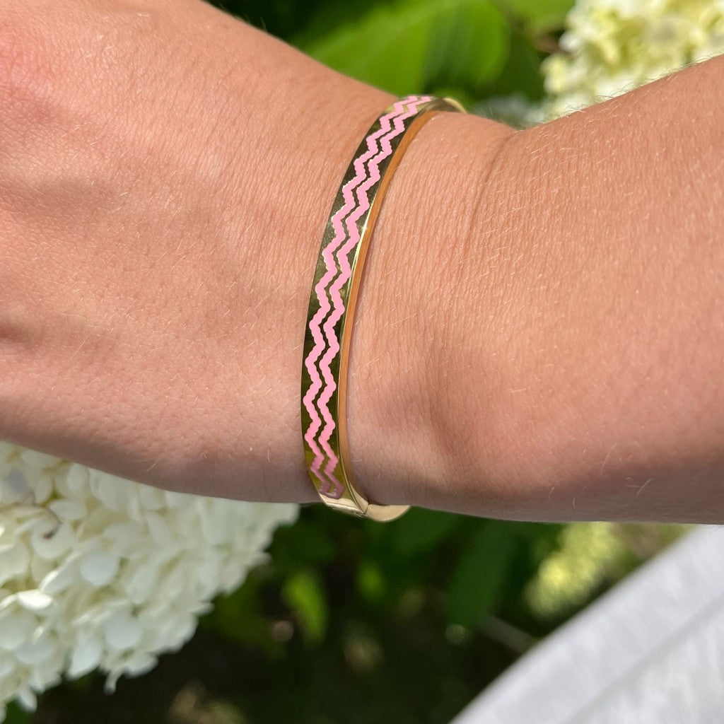 Armband Pien goud - paars & roze & blauw