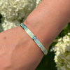 Armband Pien goud - paars & roze & blauw