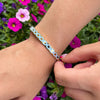 Armband Nanda goud - wit & blauw