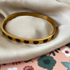 Armband Mollie goud - paars & oranje & bruin