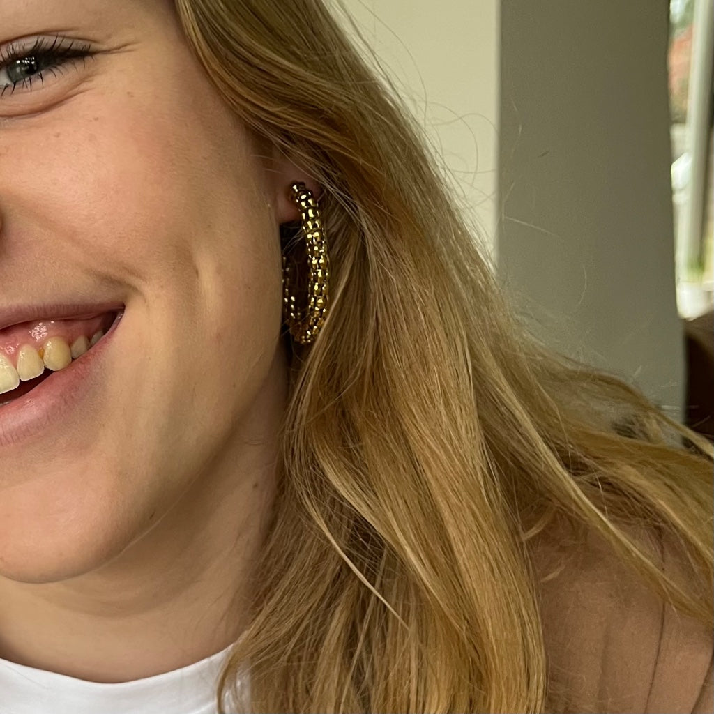 Oorbel Mirre - zilver & goud
