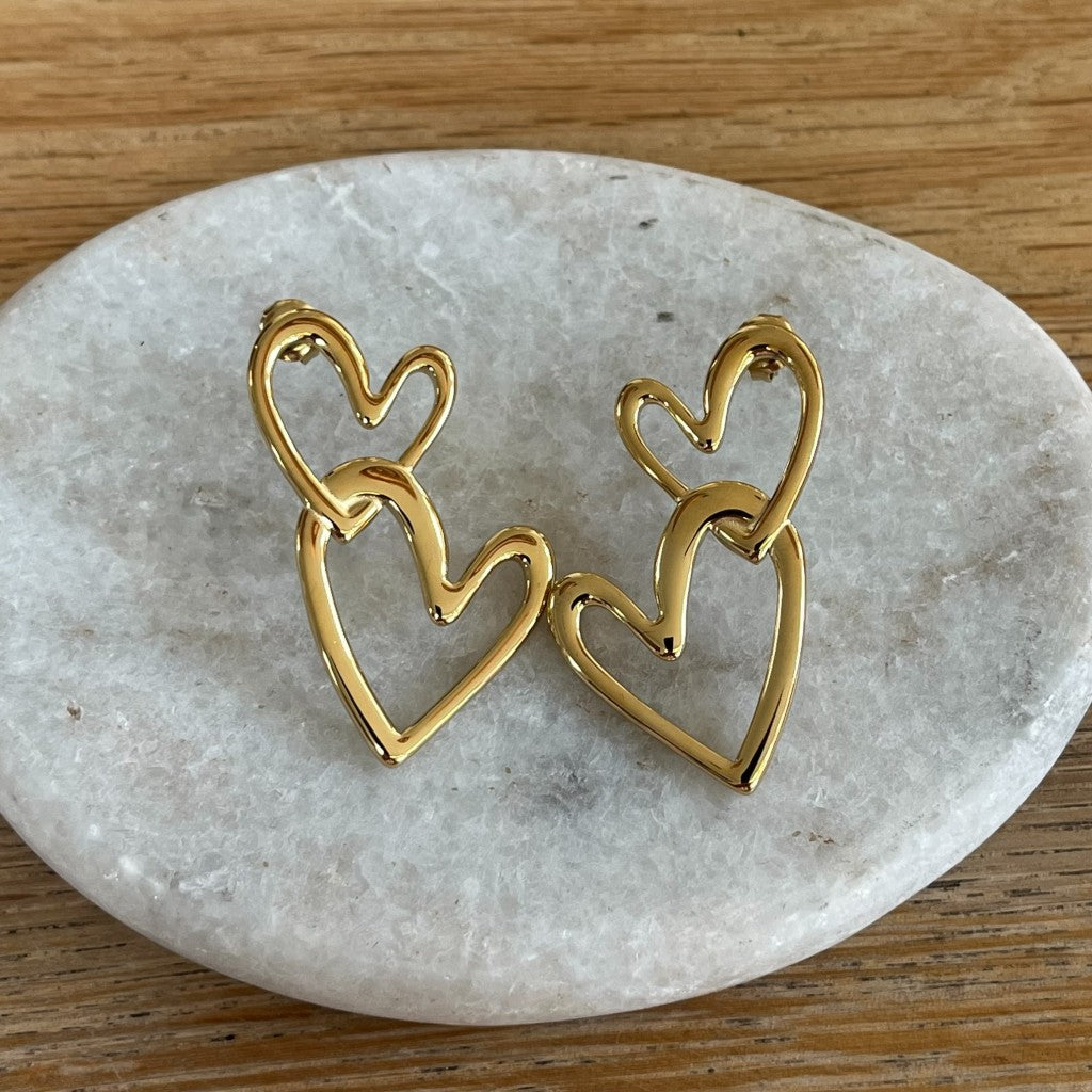 Oorbel Joan - zilver & goud