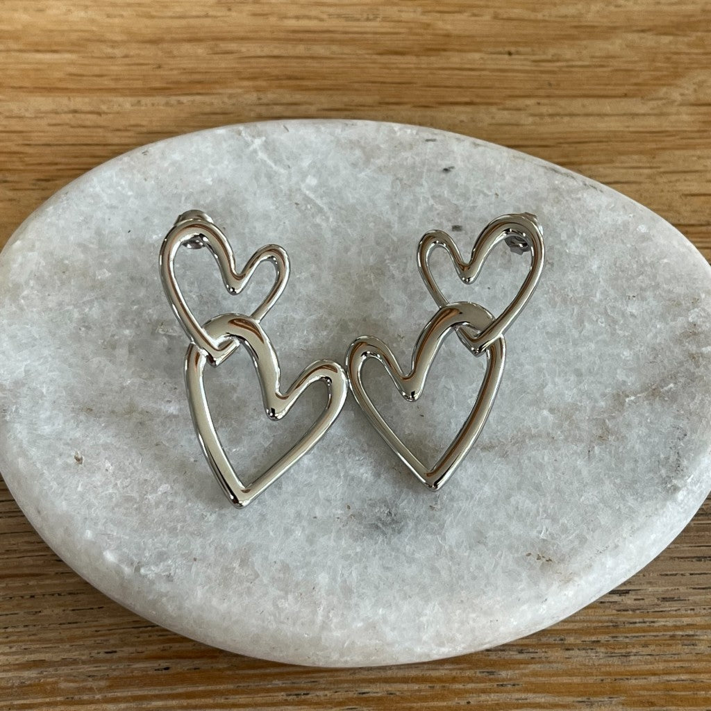 Oorbel Joan - zilver & goud