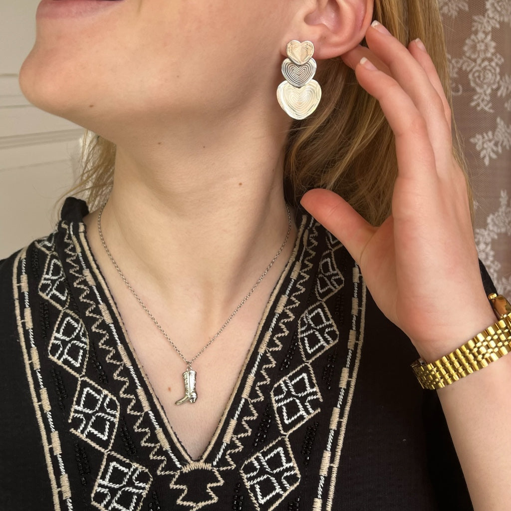 Oorbel Aafje - zilver