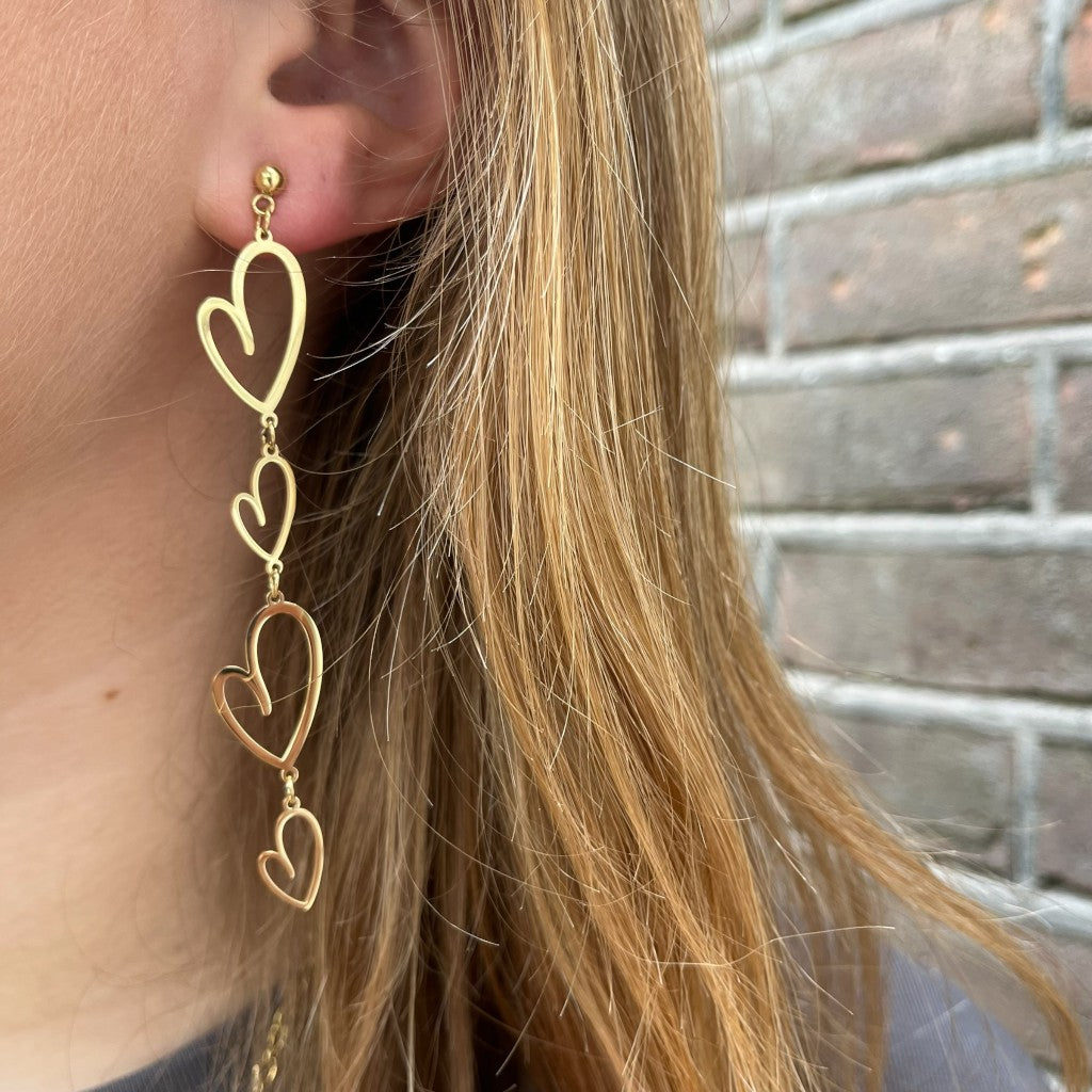 Oorbel Kyra - goud & zilver