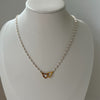 Ketting Rozemarijn goud - zwart & wit