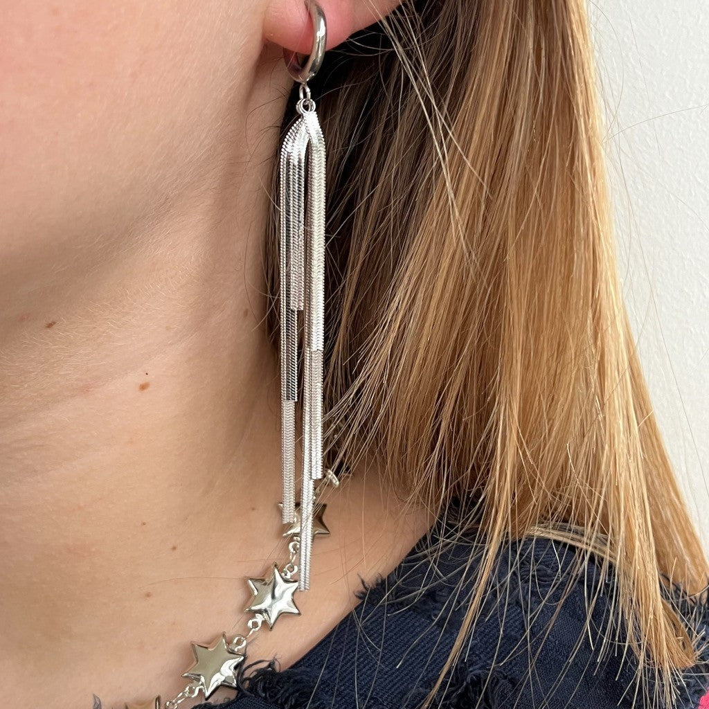 Oorbel Charlie - goud & zilver