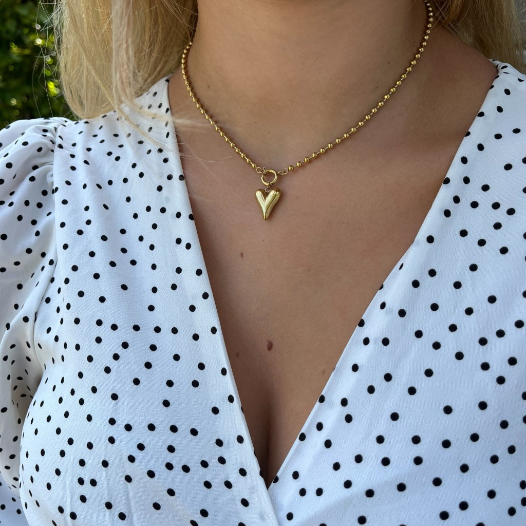 Ketting Madelief - zilver & goud