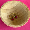 Kids oorbel Fiore - zilver (rood) & goud (rood)  & zilver (groen)