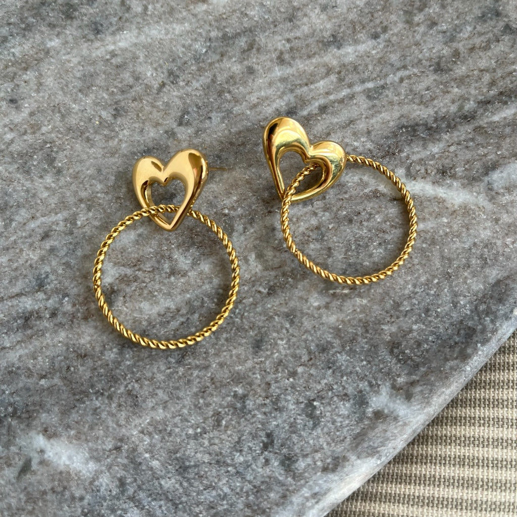 Oorbel Laura - goud & zilver