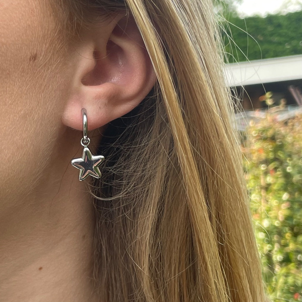 Oorbel Amina - zilver & goud