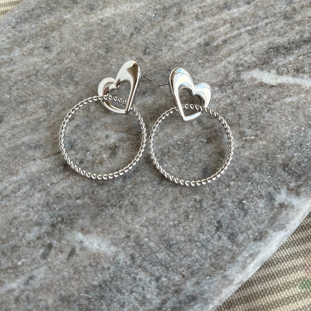 Oorbel Laura - goud & zilver