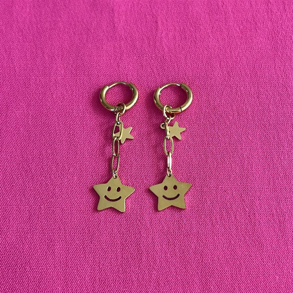 Kids oorbellen Elsbeth - goud & zilver
