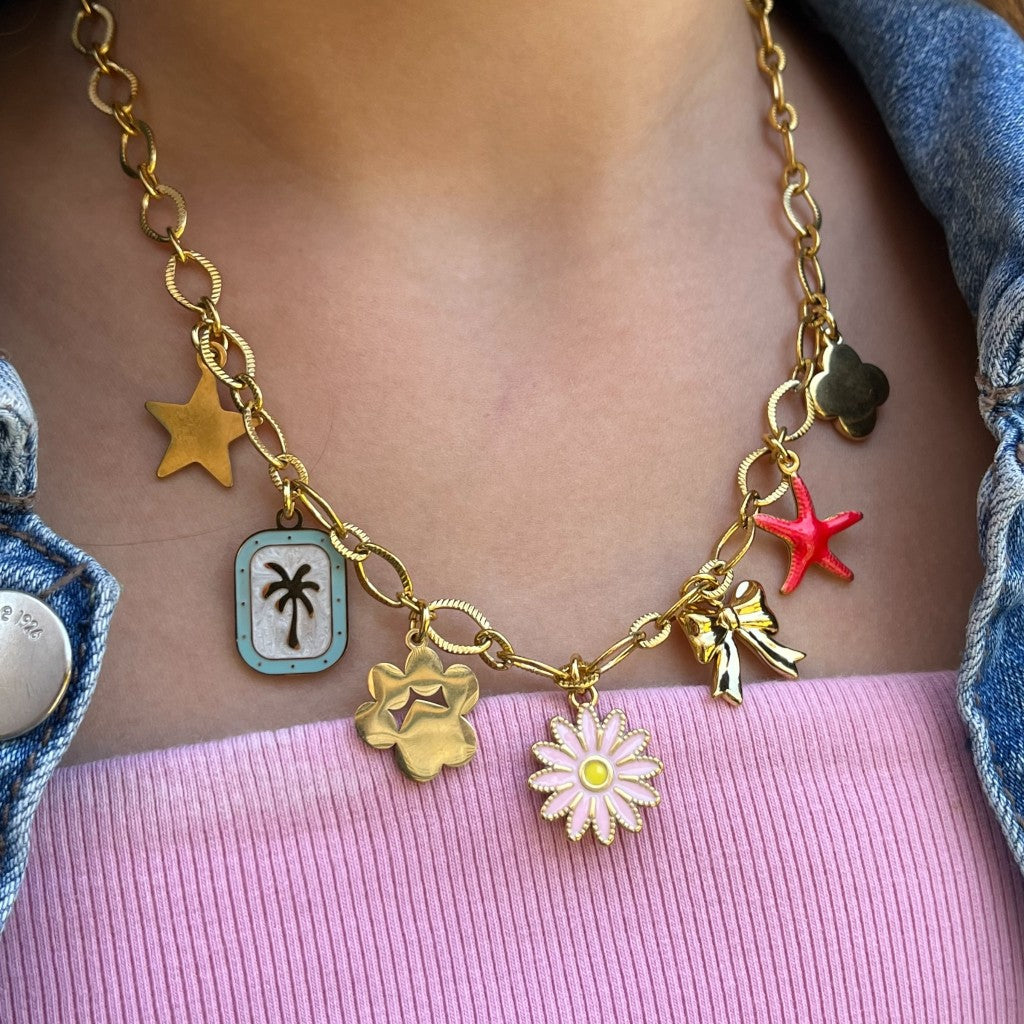Kids ketting Lila - goud