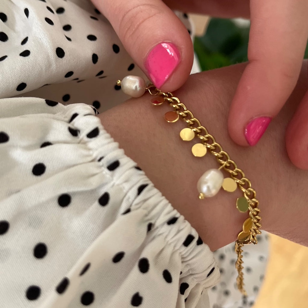 Armband Jiska- zilver & goud