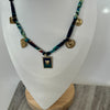 Ketting Jada goud - rood & blauw & zwart