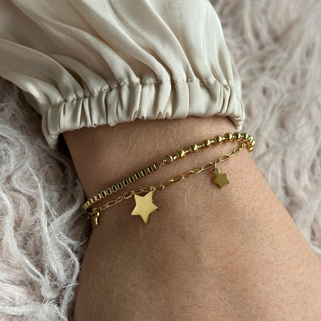Armband Daan - goud & zilver
