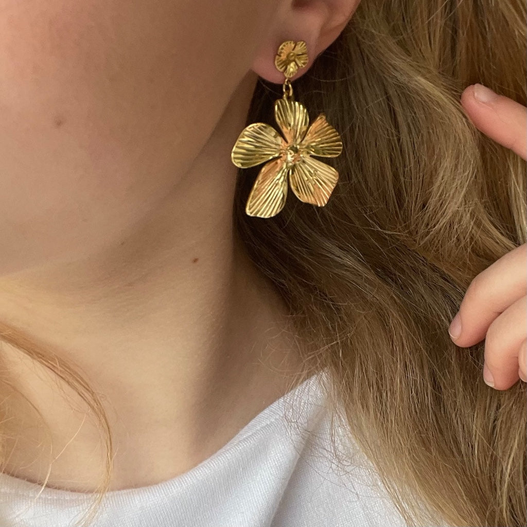 Oorbel Louise - goud & zilver