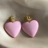 Oorbel Corine goud - roze & lichtroze