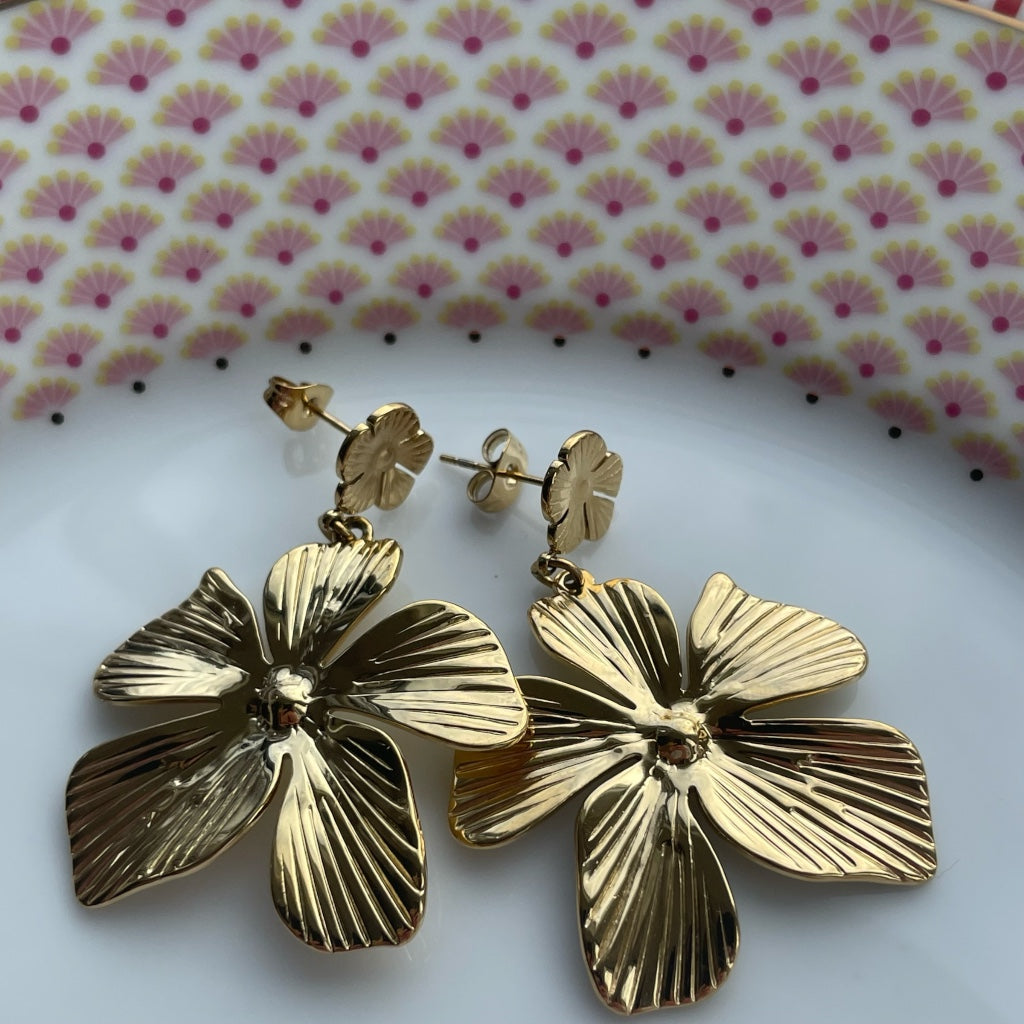 Oorbel Louise - goud & zilver