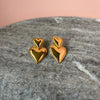 Oorbel Silke - rood & wit & roze & goud