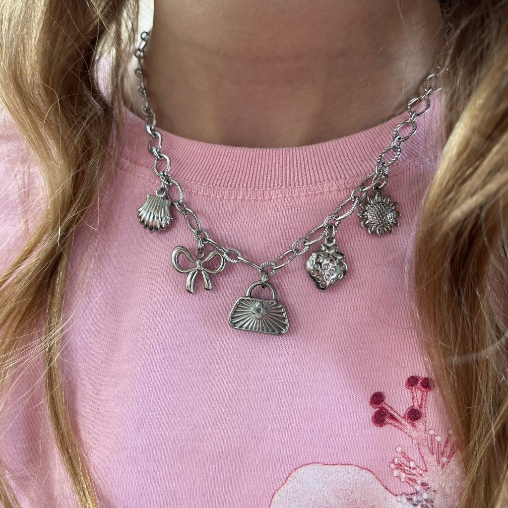 Kids ketting Ava - zilver