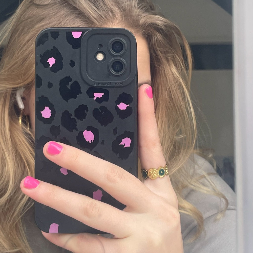 Ring Gwenn goud - roze & groen