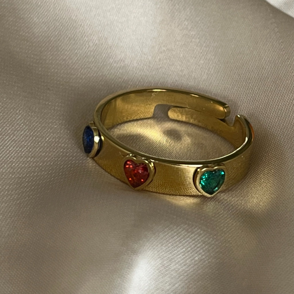 Ring Sofia - wit & kleur