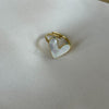 Ring Doortje goud - rood & wit