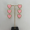 Oorbel Pleun - beige & roze