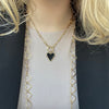 Ketting Hilde goud - wit & zwart