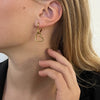Oorbel Jennely - zilver & goud